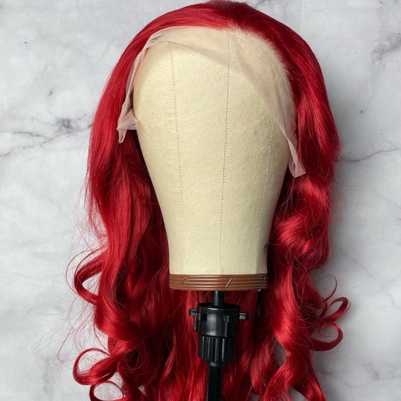 Red Curly Lace Wig - Picture 3 of 12